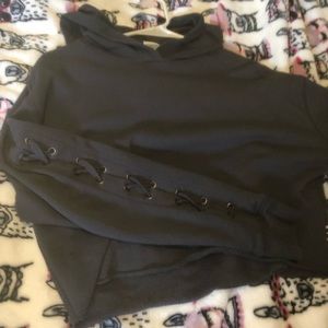 Crop top hoodie Pink